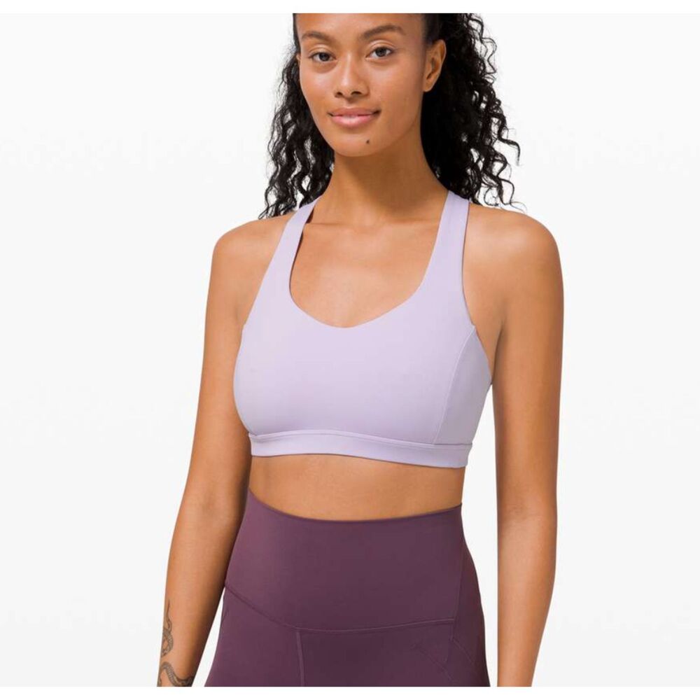 LULULEMON Free To Be Serene Sports Bra Lavender Dew Sz 6